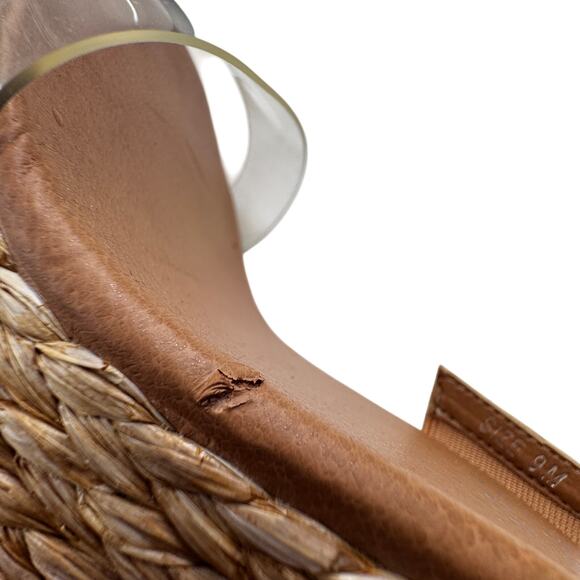 Coconuts by Matisse Clear Strap Minimal Woven Wedge Sandals Women's Size 9 - Picture 9 of 11